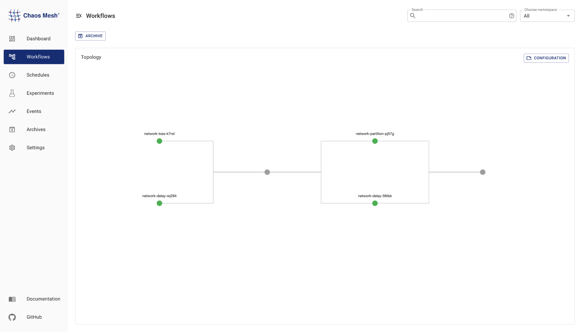 Workflow: native experiment orchestration