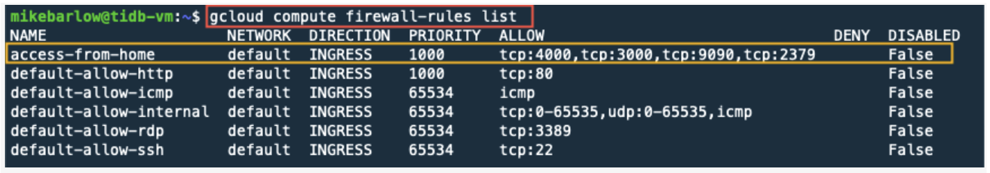 firewall rule