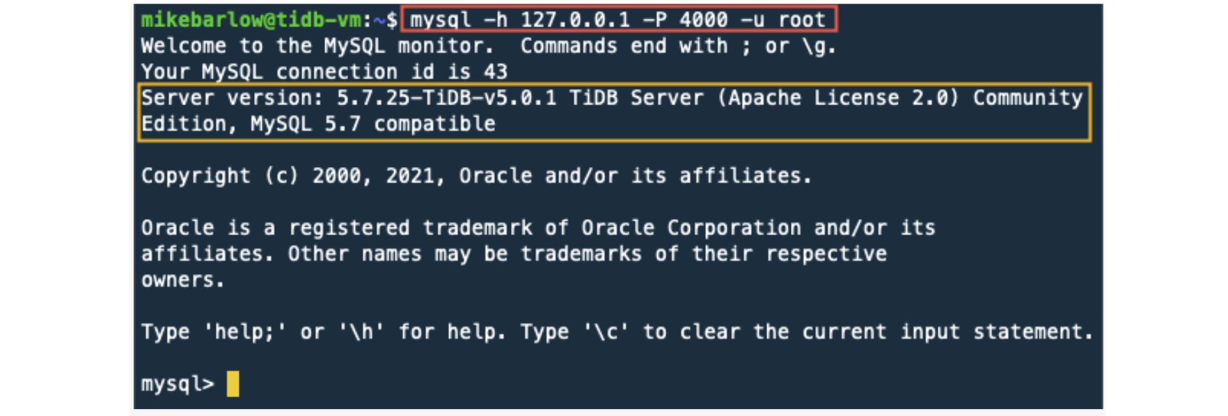 Start a MySQL Client