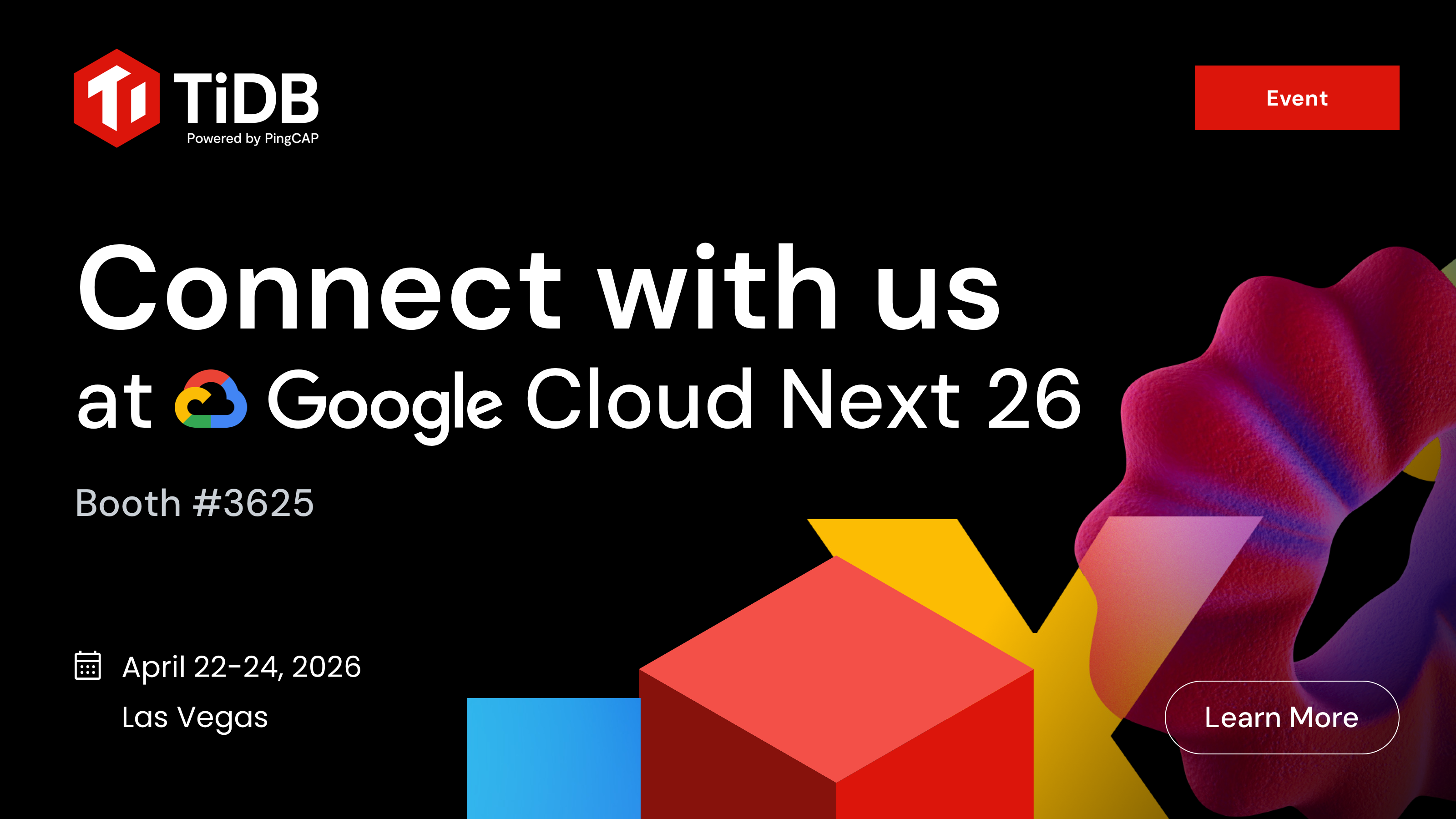 Join us at Google Cloud Next 2026 in Las Vegas, NV! | TiDB