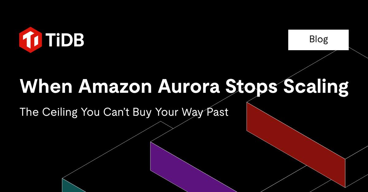 Aurora Write Scaling: The Ceiling You Can't Buy Past | TiDB
