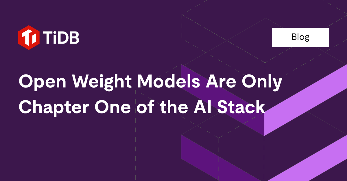 Open Weight Models Are Chapter One. The Data Layer Is the Rest of the Book.